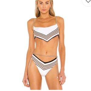 Bandana Bikini Top in Bandana Stripes Pearl Multi